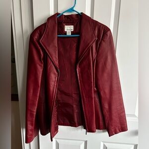 Vintage 1980s Red Leather Jacket